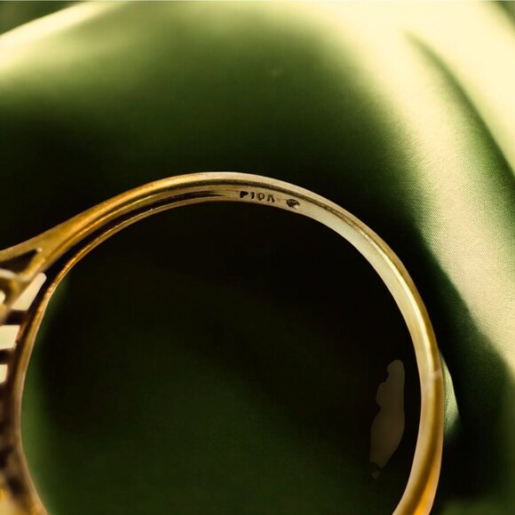 VINTAGE -10K Gold -Natural Ruby & Diamond Ring -Size 10- 2CT- Cluster Ring -3.2g - Picture 15 of 16